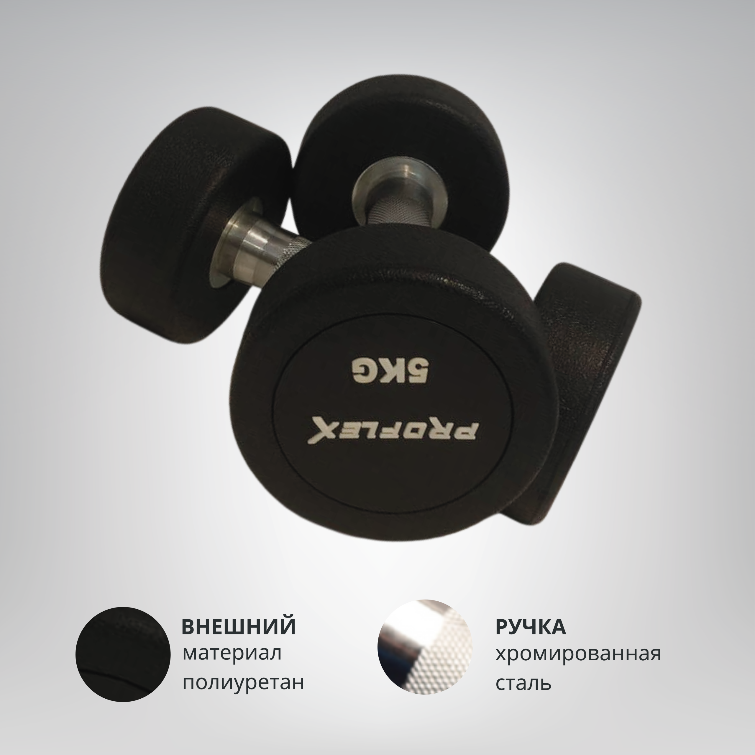 Гантель резиновая Technogym 5 кг WJ-X0009 — изображение 3