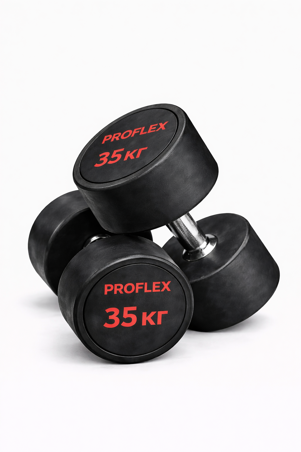 Гантель с резиновым покрытием Proflex MRW-R1 - 35 кг