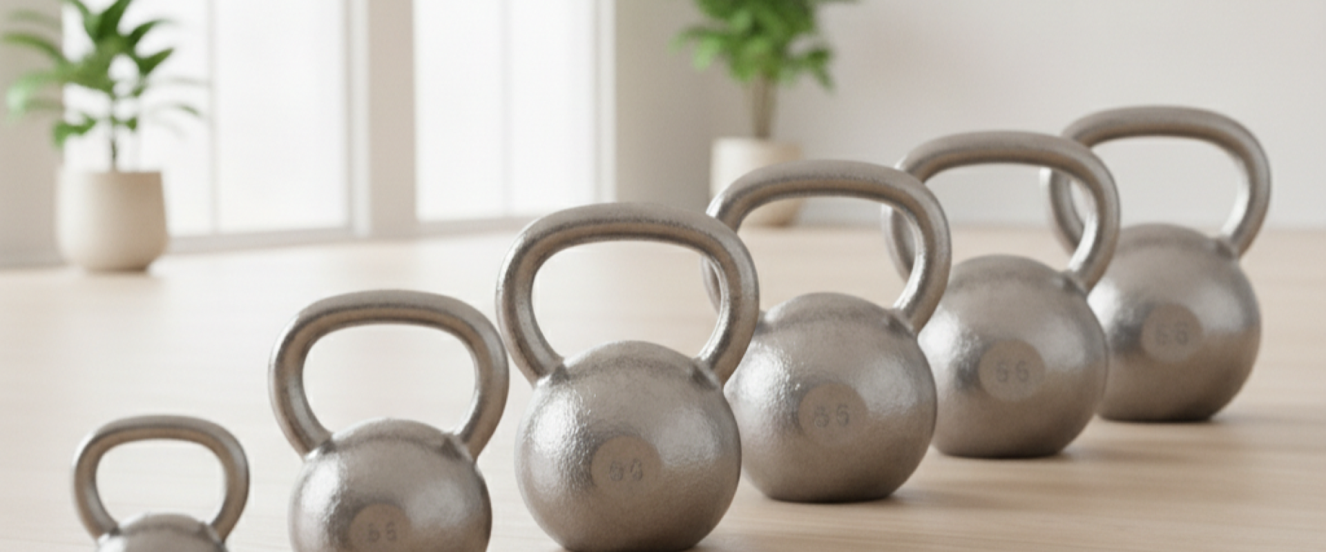 Набор чугунных гирь в домашнем зале Proflex